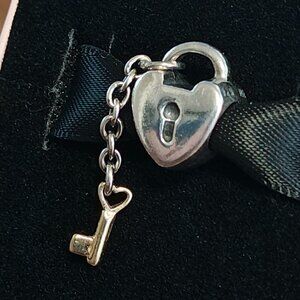 Authentic Pandora Key to My Heart Charm 790288 Silver & 14K Gold